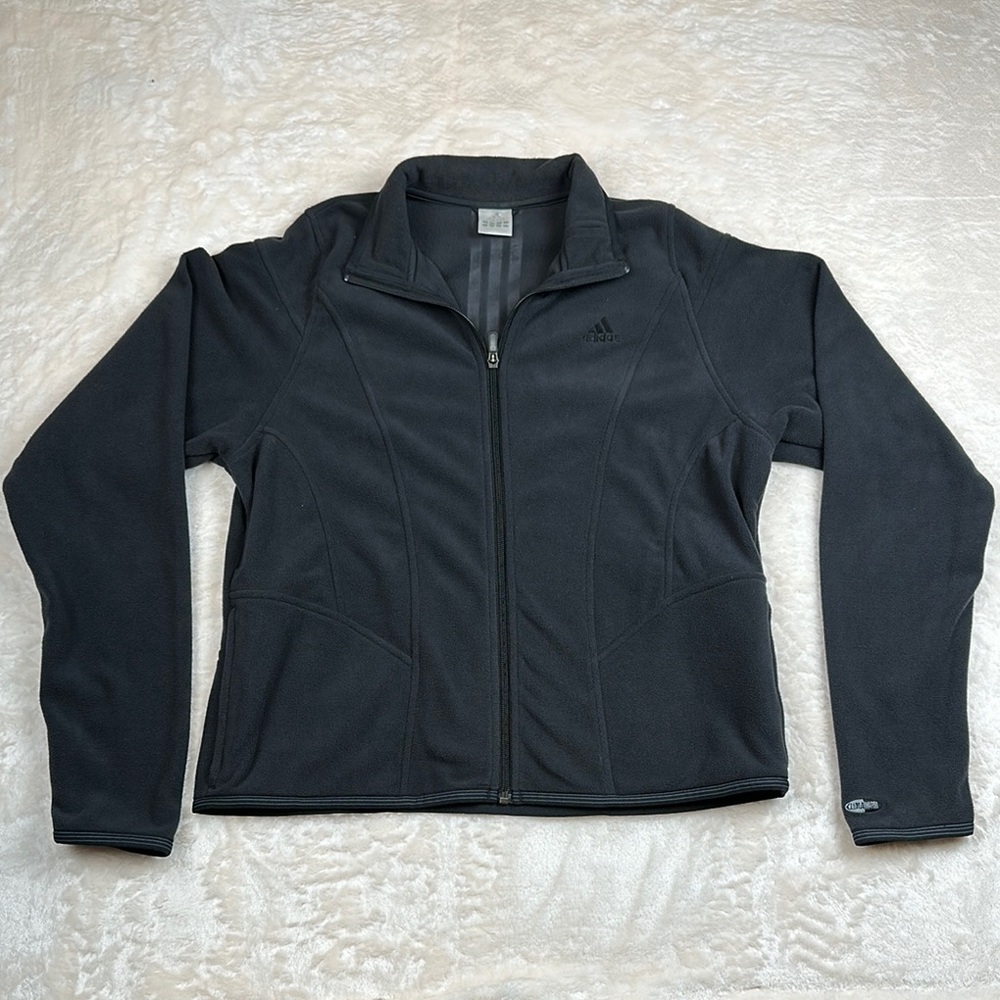 Adidas Black Clima-Warm Utility Jacket Full-Zip Fleece